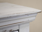 74" White Distressed Wood Sideboard With Four Doors