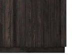 61" Black Distressed Wood Sideboard With Four Doors