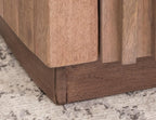 61" Brown Distressed Wood Sideboard With Four Doors