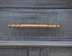 71" Blue Distressed Wood Three Drawer Sideboard With Four Glass Doors