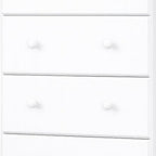 32" White Solid Wood Five Drawer Dresser