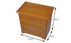 32" Golden Brown Solid Wood Five Drawer Dresser