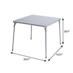 34" Black Wood and Iron Folding Square Card Table