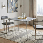 34" Black Wood and Iron Folding Square Card Table