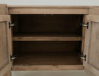 70" Ivory Distressed Wood Sideboard With Four Doors