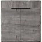 30" Gray Wood Freestanding Double Door Bathroom Vanity With White Sink