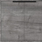 30" Gray Wood Freestanding Double Door Bathroom Vanity With White Sink
