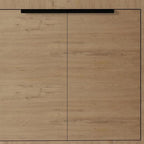 30" Brown Wood Freestanding Double Door Bathroom Vanity With White Sink