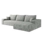 Gray Corduroy Modular L Shaped Sofa and Chaise Sectional
