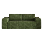 79" Green Corduroy Modular Sofa