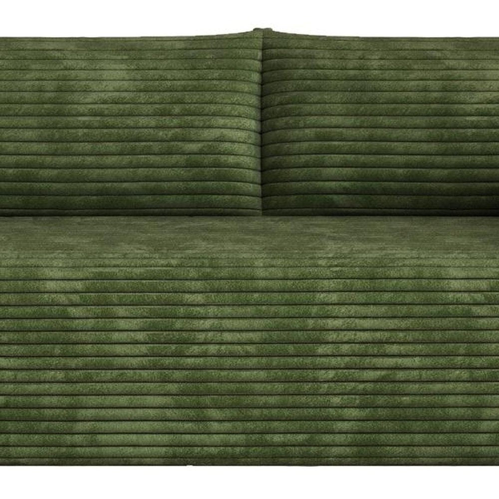 79" Green Corduroy Modular Sofa