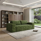 79" Green Corduroy Modular Sofa
