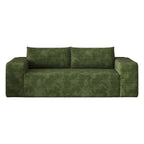 79" Green Corduroy Modular Sofa