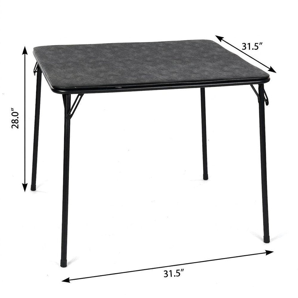 32" Black Wood Heavy Duty Plastic And Iron Square Dining Table