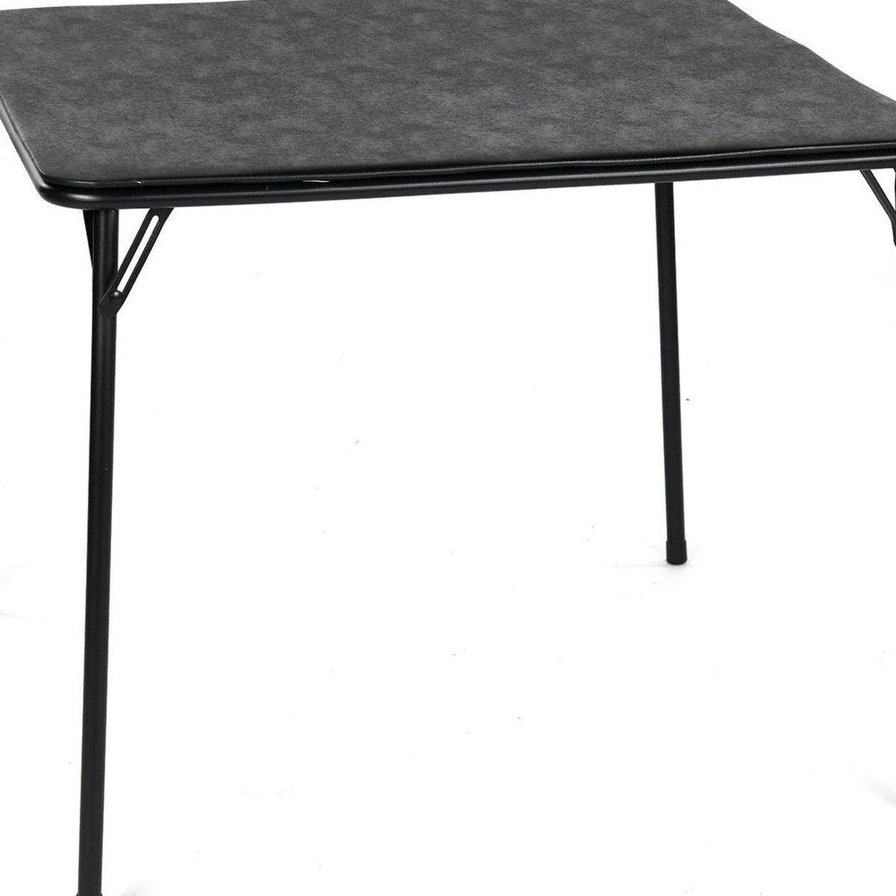 32" Black Wood Heavy Duty Plastic And Iron Square Dining Table