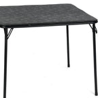 32" Black Wood Heavy Duty Plastic And Iron Square Dining Table