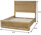 Oak Wood Queen Bed Frame