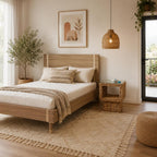 Natural Wood Full Bed Frame