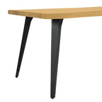 63" Natural And Black Wood And Steel Live Edge Dining Table