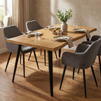 63" Natural And Black Wood And Steel Live Edge Dining Table