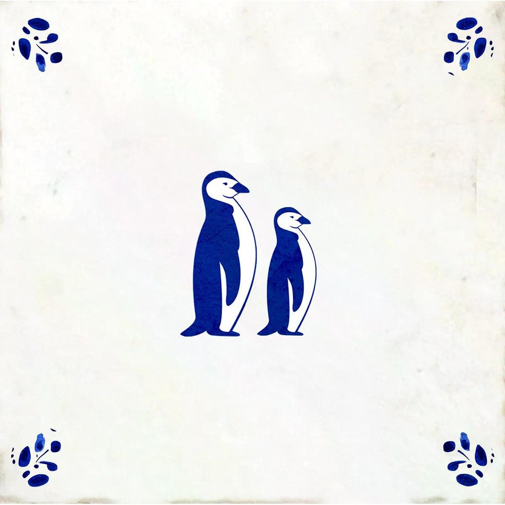 4" x 4" Blue Vinyl Arabesque Peel And Stick Removable Tiles