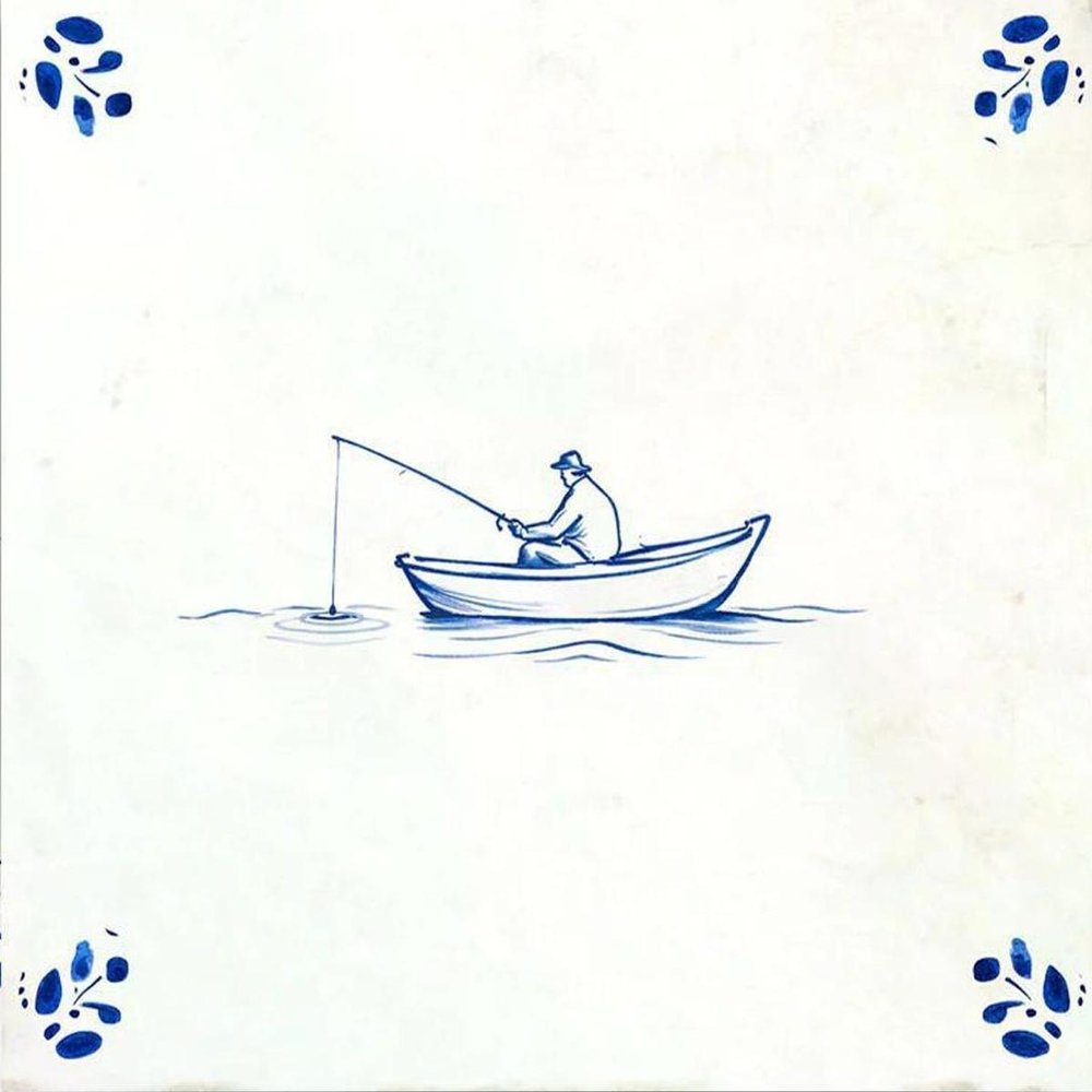 4" x 4" Blue Vinyl Arabesque Peel And Stick Removable Tiles
