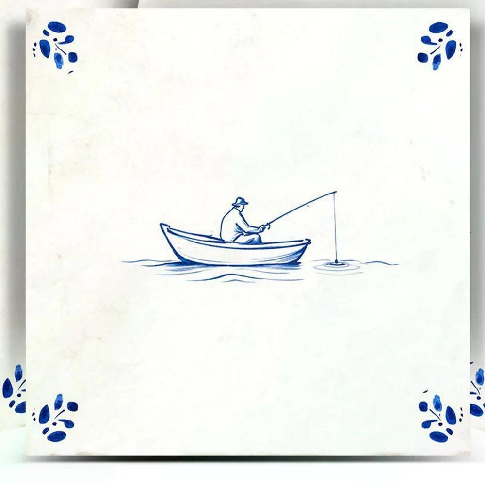 12" x 12" Blue Vinyl Arabesque Peel And Stick Removable Tiles