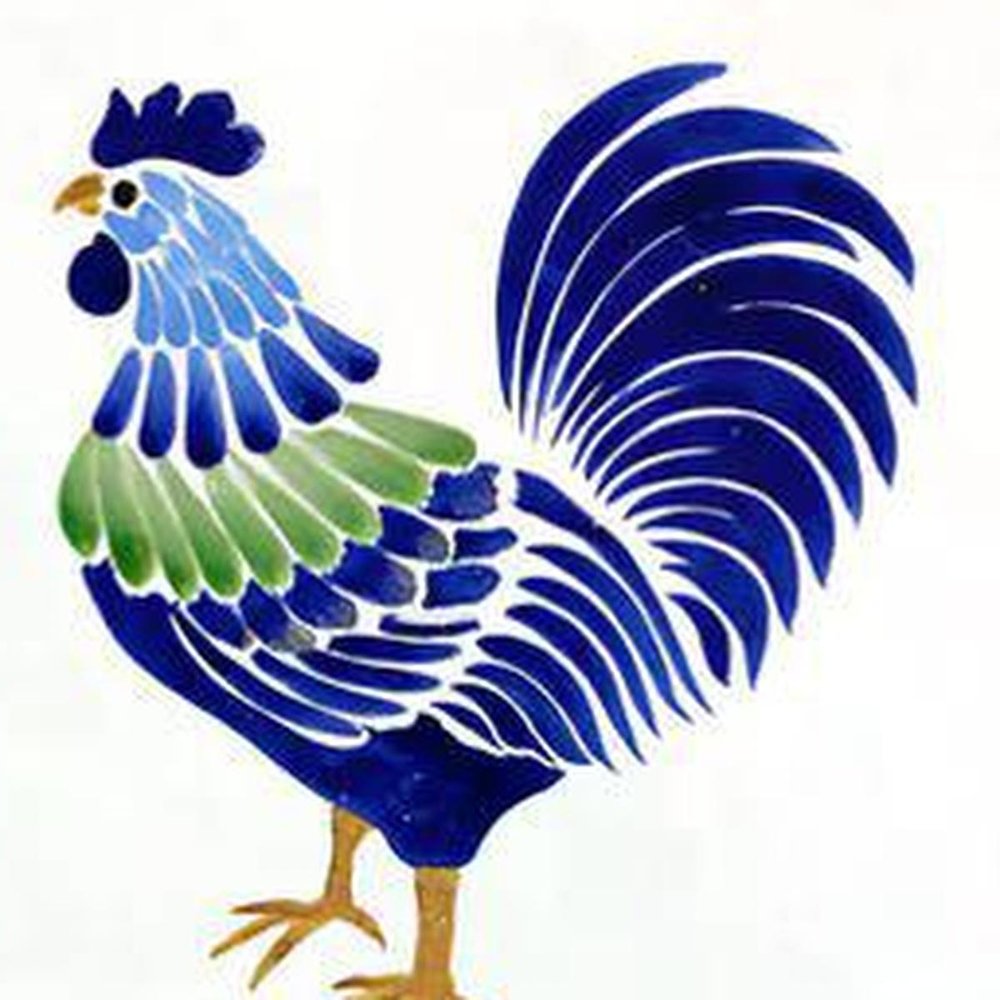8" x 8" Blue Vinyl Arabesque Peel And Stick Removable Tiles