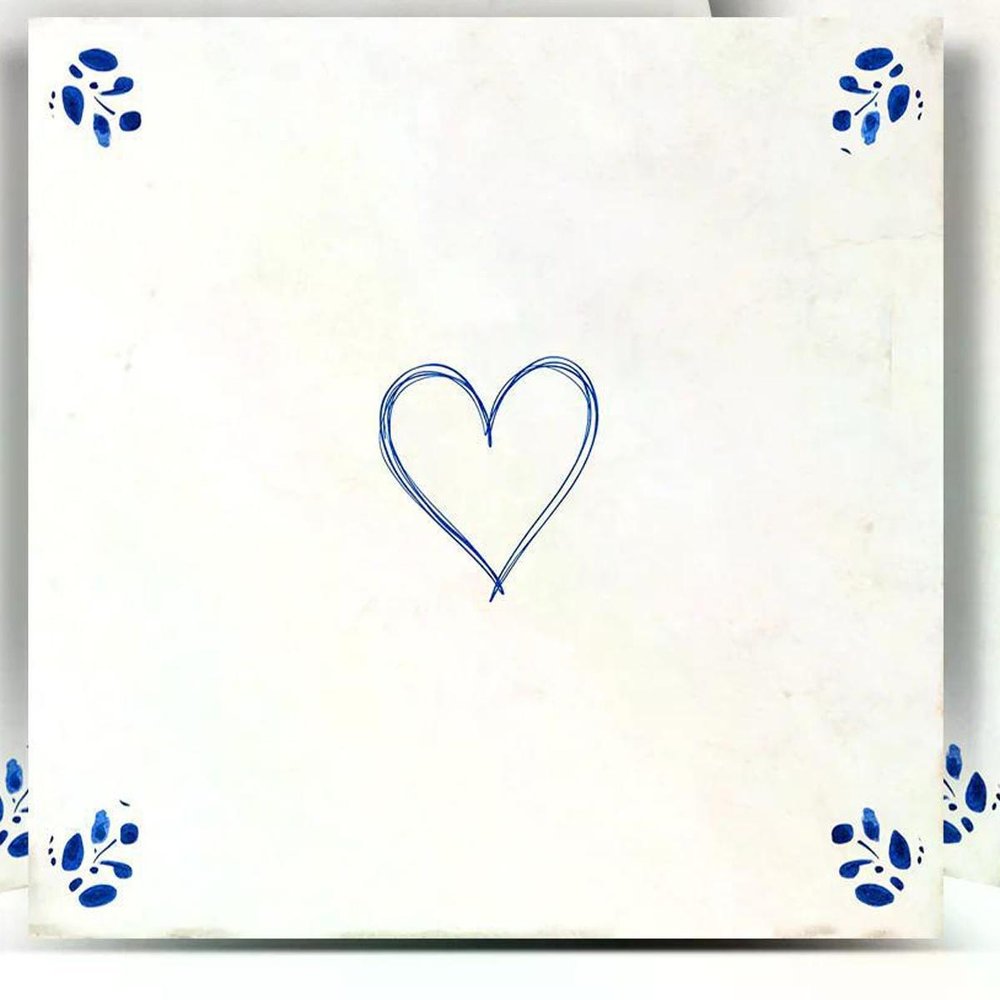 7" x 7" Blue Vinyl Arabesque Peel And Stick Removable Tiles