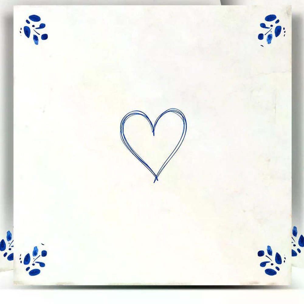 7" x 7" Blue Vinyl Arabesque Peel And Stick Removable Tiles