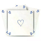 8" x 8" Blue Vinyl Arabesque Peel And Stick Removable Tiles