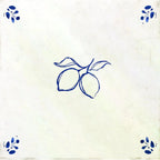 7" x 7" Blue Vinyl Arabesque Peel And Stick Removable Tiles