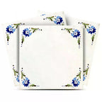 8" x 8" Blue Vinyl Arabesque Peel And Stick Removable Tiles