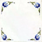 12" x 12" Blue Vinyl Arabesque Peel And Stick Removable Tiles