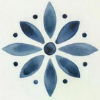 12" x 12" Blue Vinyl Arabesque Peel And Stick Removable Tiles