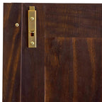 72" Coffee Solid Wood Four Door Three Drawer Combo Dresser