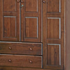 72" Coffee Solid Wood Three Door Two Drawer Combo Dresser