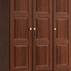 72" Coffee Solid Wood Three Door Two Drawer Combo Dresser