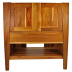 30" Light Brown Solid Wood Freestanding Double Door Bathroom Vanity And Two Drawers