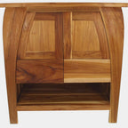 30" Light Brown Solid Wood Freestanding Double Door Bathroom Vanity