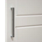 72" White Solid Wood Two Door Three Drawer Combo Dresser