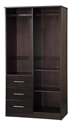 72" White Solid Wood Two Door Three Drawer Combo Dresser