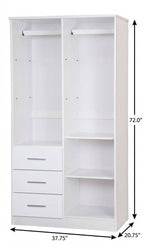72" Coffee Solid Wood Mirrored Two Door Three Drawer Combo Dresser