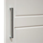72" Gray Solid Wood Three Door Three Drawer Combo Dresser