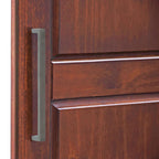 72" Coffee Solid Wood Three Door Three Drawer Combo Dresser