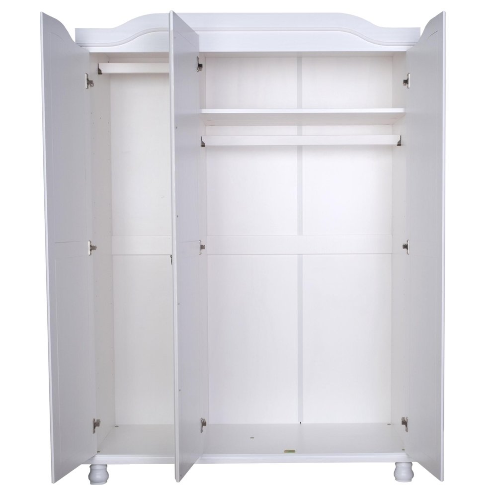 74" Coffee Solid Wood Mirrored Three Door Combo Dresser