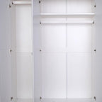 74" Coffee Solid Wood Mirrored Three Door Combo Dresser