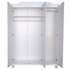 74" Coffee Solid Wood Mirrored Three Door Combo Dresser