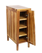 12" Light Brown Solid Wood Freestanding Single Door Bathroom Vanity