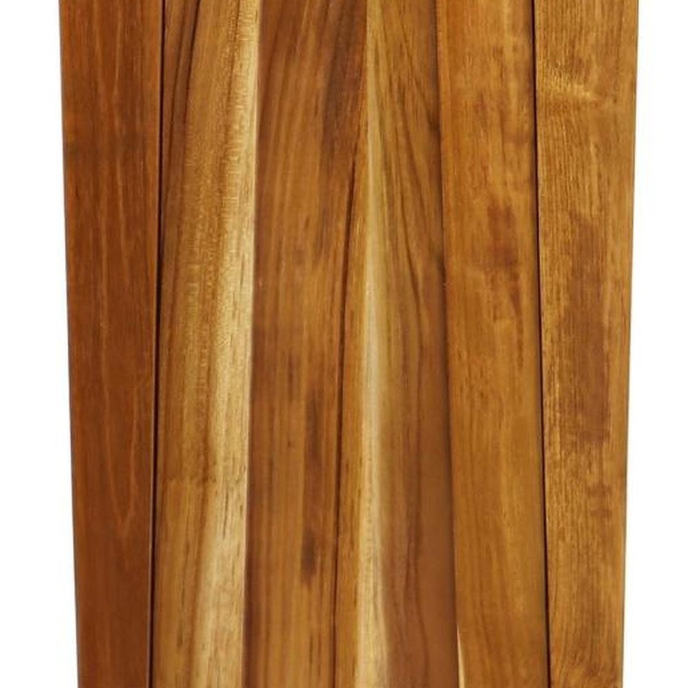 12" Light Brown Solid Wood Freestanding Single Door Bathroom Vanity